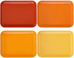 4 Pieces Fall Serving Trays Melamine Platters by Tiangrid