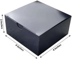 100 4 x 4 x 2" Black Cake Wedding Favors Boxes with Tuck Top for Wedding Party Birthday Candy Gifts Decorations Supplies - Image 5