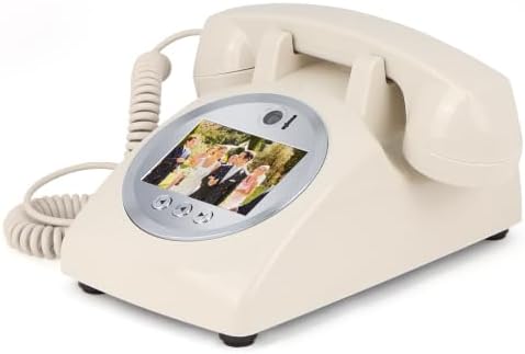 Video Audio Guest Book Wedding Phone, 1080P Video Guestbook Phone for Wedding, Bridal Shower, Birthday Party, Baby Shower, Anniversary Engagement (Rice White) by WORVABEAudioGuestBook