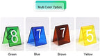 Acrylic Table Numbers, Tent Style Table Signs, Set of 6 Colorful Panel Desk Signs, Best for Rustic Receptions, Banquets Cafés Restaurants Hotel(Orange 13 18) - Image 5