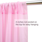 10ft x 10ft Pink Backdrop Drapes, Wrinkle-Free Sheer Chiffon Fabric Backdrop Curtain, Wedding Arch Draping for Ceremony, Party, Galentines Day Decor, Photo Booth Background - Image 4