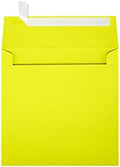 LUXPaper Square Invitation Envelopes | Peel & Press | 6" x 6" | Citrus Yellow | 80lb. Text | 250 Qty by LUXPaper