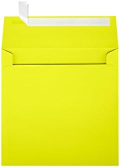 LUXPaper Square Invitation Envelopes | Peel & Press | 6" x 6" | Citrus Yellow | 80lb. Text | 250 Qty by LUXPaper