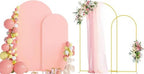 Wokceer Wedding Arch Backdrop Stand and Cover Set of 2,Arch and Blush Cove by Wokceer
