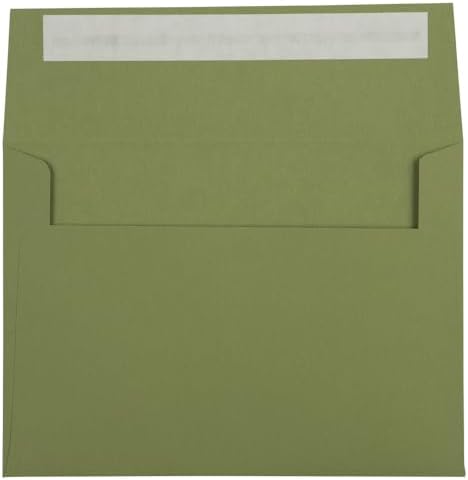 LUXPaper A7 Invitation Envelopes | Peel & Press | 5 1/4" x 7 1/4" | Olive Green | 70lb. Text | 1000 Qty - Image 3