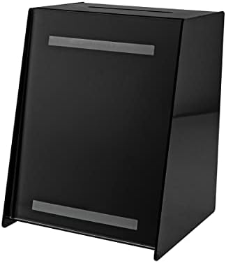 Locking Ballot Box 8.75" Countertop Raffle Thoughts or Suggestion Forms Collection Bin Black Acrylic by Marketing Holders by MarketingHolders