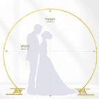 EMART Round Backdrop Stand 8FT Gold Balloon Arch Stand Metal Circle Arch - Image 6