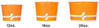 Karat [12oz - 1000 ct] Paper Ice Cream Cups & Soup Bowls for Hot/ Cold Food - Ideal for Soup, Ice Cream, Gelato, Yogurt and Snacks - Orange - Image 7