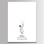 Customized Communion Gift Fingerprint Guest Book Canvas for Baby Shower Decorations Girl Holding Balloons DIY Thumbprint Painting with Wooden Hanger Ready to Hang-80x120cm - Image 2