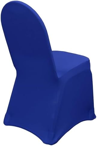 YOUR CHAIR COVERS - 100 Pack Stretch Spandex Banquet Chair Covers - Royal Blue, Wedding Slip Covers, Premium Quality Chair Cover - Image 4