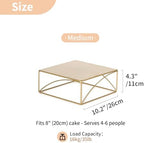 NUPTIO Gold Square Cake Stand, 10 Inch Metal Cupcake Holder - Image 5