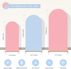 Arch Backdrop Cover Stretchy Backdrop (Blue+Pink, 6+6.6+7.2FT) - Image 2