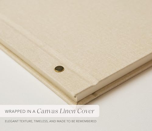 Personalized Luxe Photo Guest Book (Design 4) – 11.5 x 8.5" Minimal Aesthetics, Screw Bound with Custom Cream Hardcover & Photo + Lined or Blank Pages - Wedding, Baby Shower, Anniversary - Image 6