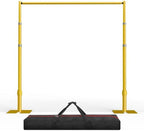 EMART 12x10ft Heavy Duty Backdrop Stand Frame with Adjustable Pipe,Gold by EMART