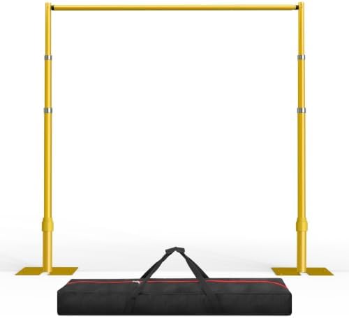EMART 10x10ft Heavy Duty Backdrop Stand Frame with Adjustable Pipe,Gold by EMART