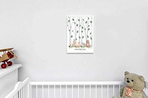 Woodland Thumbprint Sign 11x14 inches and Guest Sign 5x7 inches, Woodland Baby Shower Thumbprint guest sign - Image 2