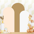 Set of 3 Wedding Arch Cover Brown Arches Backdrop Cover 6FT 5FT 4FT Spandex Backdrop Covers for Balloon Arch Stands Chiara Arched Covers Stretchy Backdrops for Baby Shower Graduation Party Decor by PATYDEST