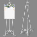 Easel Stand for Sign, Classic, White, 2 Pcs by Unknown
