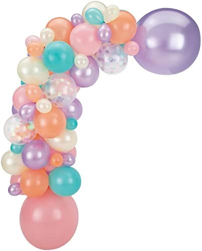 Multicolor Latex Balloon Garland Kit - 5" - 24" - Perfect for Birthdays, Weddings, & Events, Sorbet, Pack of 73 by AmscanPartySupplies