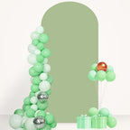 Arch Spandex Cover Sage Green 7.2FT Arch Cover Backdrop Fabric for Round Top Garland Arched Frame Wedding Backdrop Covers Chiara Arched Covers Stretchy Backdrops for Balloon Party Stand Decoration - Image 5