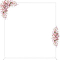 Wokceer Square Wedding Arch Backdrop Stand White Metal Arch 7.2FT x 6.6FT by Wokceer