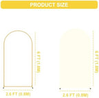 6FT Arch Backdrop Stand and Beige Cover Set,Balloon Arch Stand - Image 3