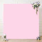 Pink Square Arch Backdrop Cover 8x8FT, Double-Sided Stretchy Spandex Fabric Fits Square Arch Backdrop Stand, Pink Background Backdrop for Wedding Baby Shower Birthday Party Decorations - Image 3