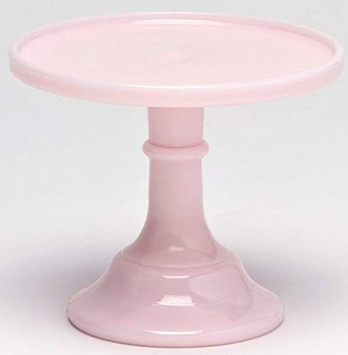 Cake Plate Pastry Tray/Cupcake Stand - Plain & Simple Pattern - American Made - Mosser Glass USA (6", Crown Tuscan) by Rosso+Glass