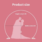 Wedding Arch Round Backdrop Stand White Metal Circle Backdrop Stand Circle Balloon Arch Stand Frame for Birthday Party Bridal Shower Anniversary Ceremony Candy Tables Celebration in 2.6x2.8m - Image 2