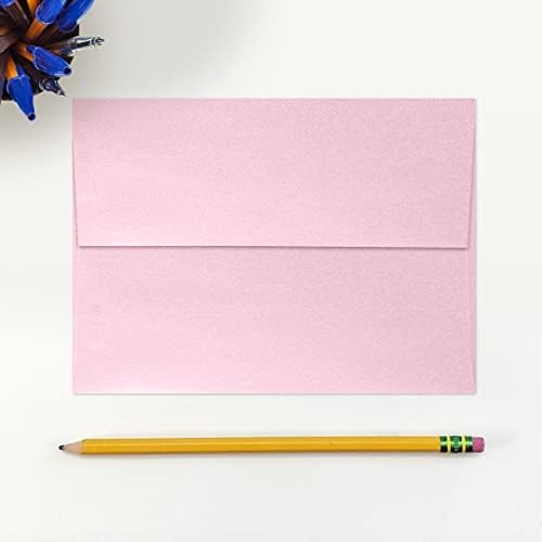 LUXPaper A7 Invitation Envelopes | Peel & Press | 5 1/4" x 7 1/4" | Rose Quartz Metallic | 80lb. Text | 250 Qty - Image 4