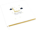 Andaz Press Personalized Baby Shower Guestbook with Gold Accents, Twinkle Little Star Custom Name, Date, White Guest Sign in Registry 120 Pages 8.5 X 8.5 Memories Book for DIY, Scrapbook, Photo Album by AndazPress