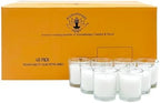 Hosley 48 Pack White Unscented Votive Candles, Clear Glass, Hand-Poured Wax, Bulk Wedding & Party Candles for Gifts, Tables, Aromatherapy & Holidays Party Weddings Birthdays (White) by HOSLEY