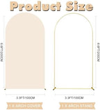 6.6 FT Arch Stand with Arch Stand Cover, Wedding Arch Backdrop Stand and Beige Arch Cover for Birthday Party Wedding Ceremony Bridal Baby Shower, BS01-5 - Image 2