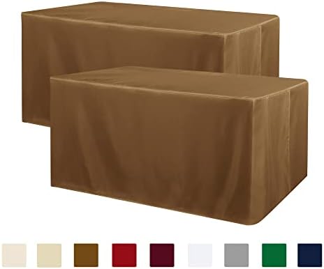Obstal 2 Pack Table Clothes for 6 Foot Rectangle Tables, Coffee by Obstal