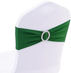 50 Pack Dark Green Stretch Spandex Chair Sashes by SINSSOWL