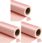 NESCCI Pink Matte Wrapping Paper,Solid Color Pearly-Lustre Paper,Gift Wrapping Paper,Perfect for Wedding,Valentine's Day,Birthday, Christmas,Baby Shower,DIY Bouquet (17 Inches X 32.8 Feet) (Pack of 3) by NESCCI