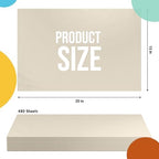 Party Solids Ivory Tissue Paper for Gift Bags 15" X 20" 480 Sheets - Image 2