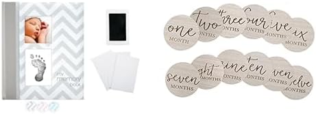 Pearhead Baby Journey Bundle - Memory Book & Wooden Milestone Photo Cards by Unknown