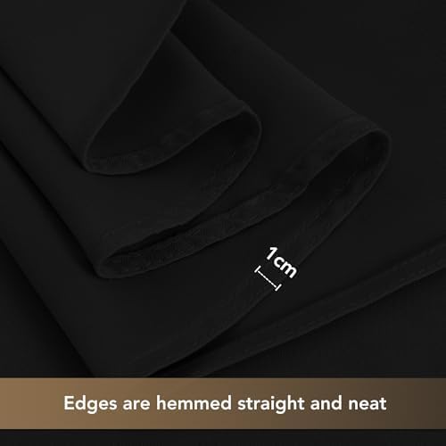 sancua Black Round Tablecloth 90 Inch Fit 30-72 Inch Tables, 8 Pack - Image 5
