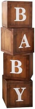 Decorative Balloon Boxes with Letters Easy Installation Blocks Box for Birthday Party Wedding Baby Shower Decorations by Unknown