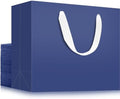 EUSOAR Blue Paper Bags, 25 Pack 16x6x12 inches Heavy Duty Paper Shopping Bags with Handles, Party Favor Paper Bags, Merchandise Retail Wrapping Bags for Business, Craft Grocery, Boutique, Wedding by EUSOAR