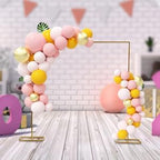 6.6ftx6.9ft Backdrop Stand, Portable Pipe and Drape Backdrop Stand for Parties Silver Wedding Garden Balloon Arch Frame for Wedding Birthday Parties Banquets Background Decor (6.6x 6.9ft) - Image 3