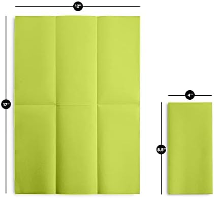 Linen-Feel Kiwi Paper Napkins - Decortive Cloth-Like Disposable Dinner Napkins - Soft And Absorbent Napkins for Thanksgiving, Party, Wedding, Bathroom Or Any Occasion. (Pack of 100) - Image 3