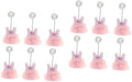 SHINEOFI 12 Pcs Pink Baby Shower Table Numbers Girl Baby Clothes Name Place Card Holders Clip Memo Clip Wedding Decorative Price Tag () by Unknown