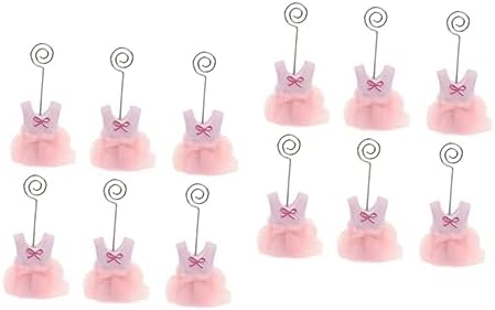 SHINEOFI 12 Pcs Pink Baby Shower Table Numbers Girl Baby Clothes Name Place Card Holders Clip Memo Clip Wedding Decorative Price Tag () by Unknown