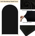 HAINARverS Set of 2 Stretchy Arch Backdrop Covers with Sign,Black, 6/7.2FT - Image 4