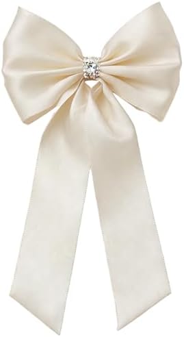 Meseey Giant Satin Bow 27x39 Inch Extra Large Decorative Bow for Christmas Tree Topper,Party,Home Wall,Baby Shower & Birthday Decor（Ivory by MeseeyRibbonBow