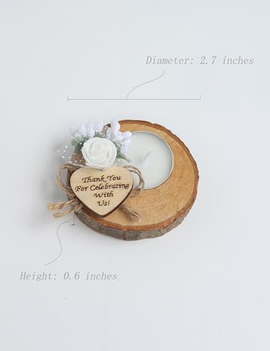 50 Piece Candle Gift Set, Wedding Favors for Guests, Bridal Shower, Baby Shower Party, Baptism, Thank You Gifts, Birthday Party Return Gifts. (Pack of 50) - Image 6