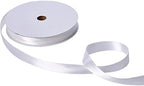 Jillson Roberts Bulk 1-Inch Double Faced Satin Ribbon Available in 20 Colors, White, 100 Yard Spool (BFR1024) by JillsonRoberts