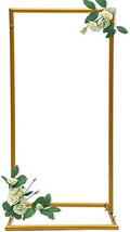 Wedding Arch Backdrop Stand Square, Welcome to Our Wedding Sign Holder, Gold Metal Balloon Arch Stand Garden Arbor Backdrop Frame for Wedding Birthday Party Baby Shower Photo Booth by Athzuunn